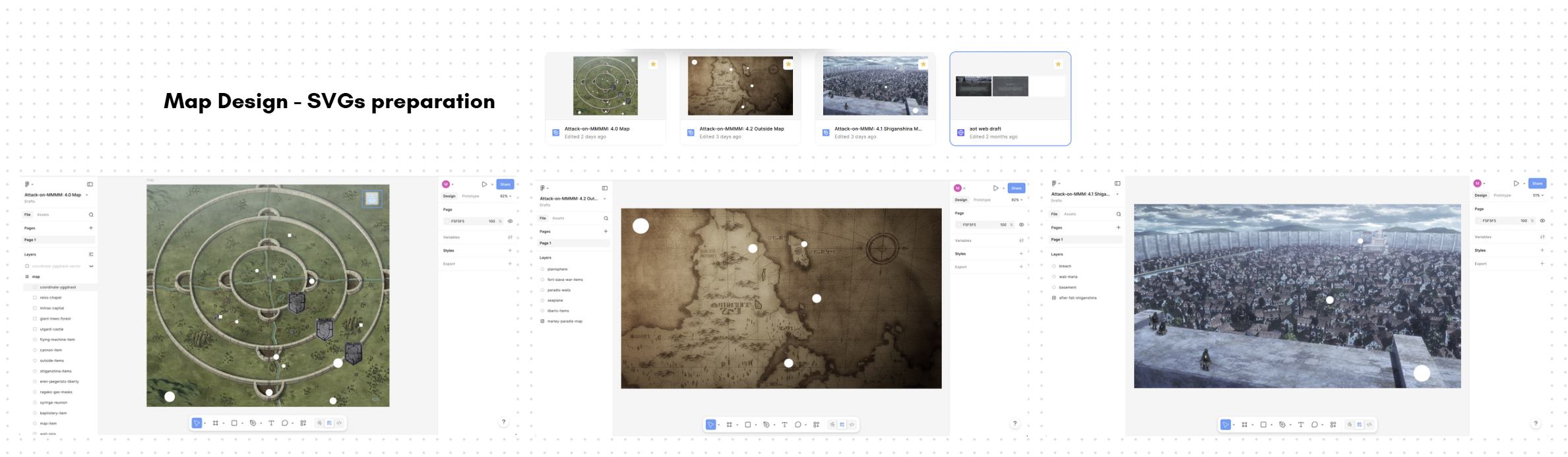 Screenshot map SVGs designs on Figma