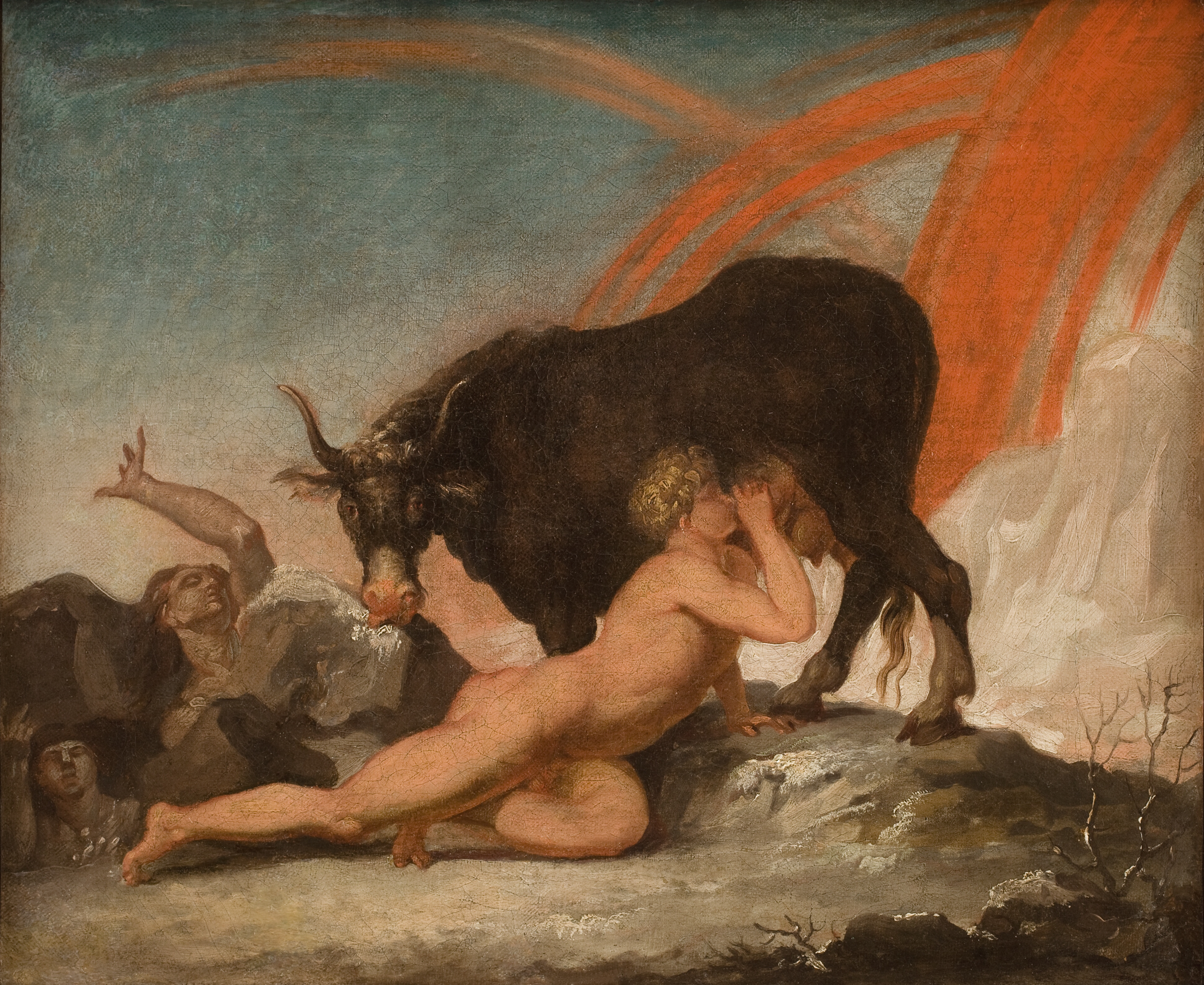 Image of painting Ymir suckling the cow Audhumla by Nicolai Abildgaard from the Museum of Modern Art